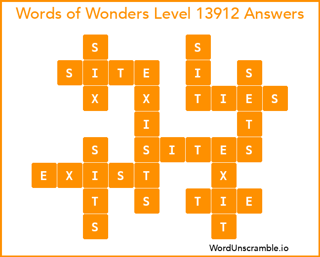 Words of Wonders Level 13912 Answers