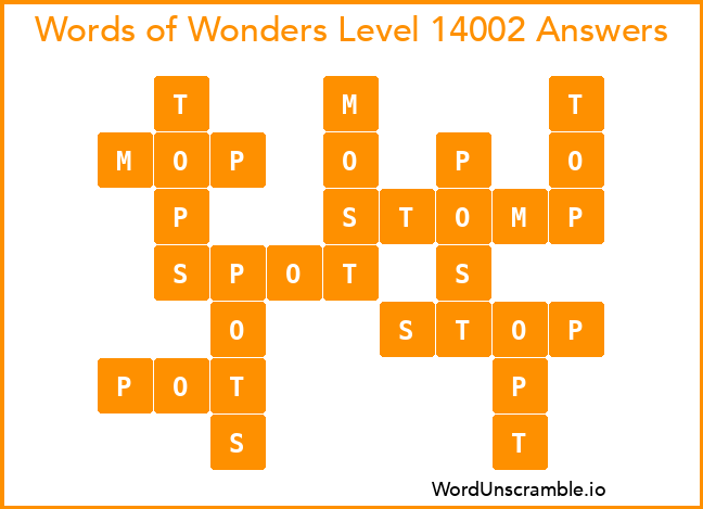 Words of Wonders Level 14002 Answers