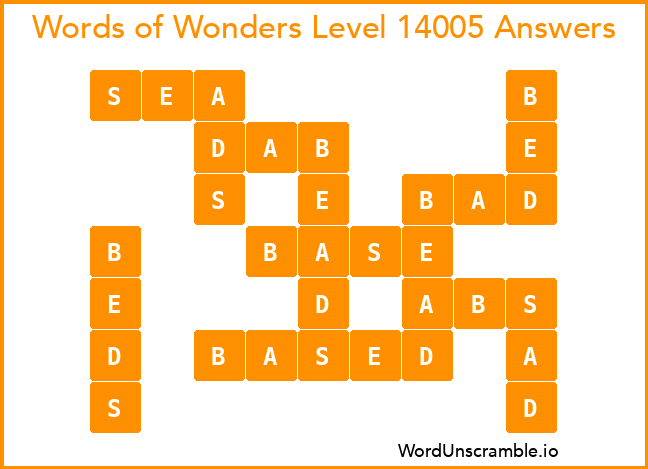 Words of Wonders Level 14005 Answers