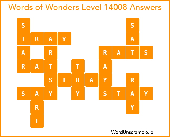 Words of Wonders Level 14008 Answers