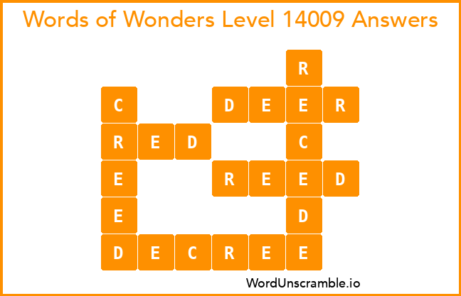 Words of Wonders Level 14009 Answers