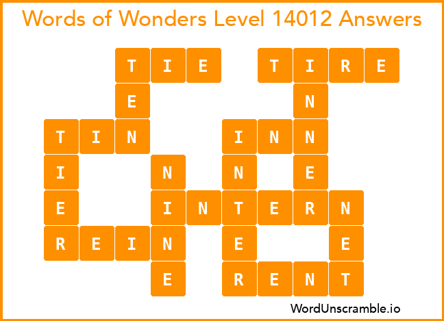 Words of Wonders Level 14012 Answers