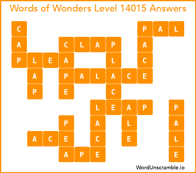 Words of Wonders Level 14015 Answers