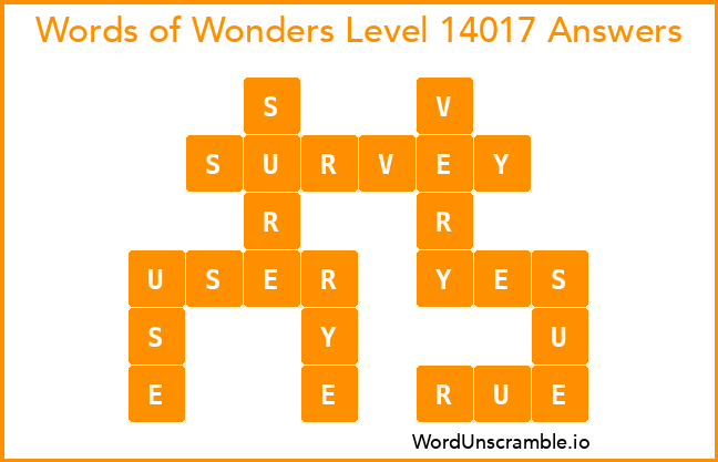 Words of Wonders Level 14017 Answers