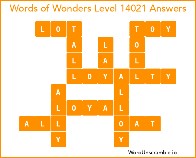 Words of Wonders Level 14021 Answers