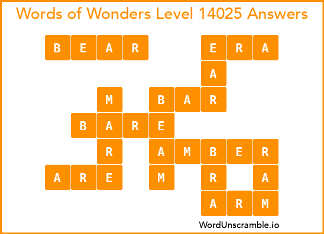 Words of Wonders Level 14025 Answers