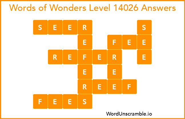 Words of Wonders Level 14026 Answers