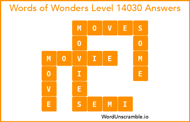 Words of Wonders Level 14030 Answers
