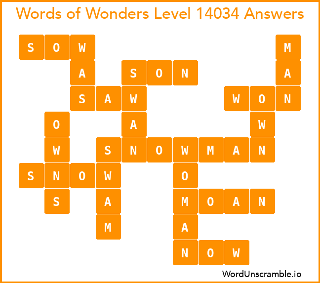 Words of Wonders Level 14034 Answers