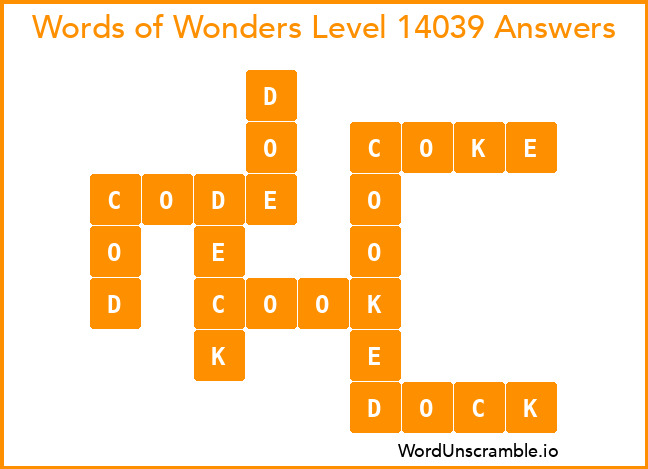 Words of Wonders Level 14039 Answers