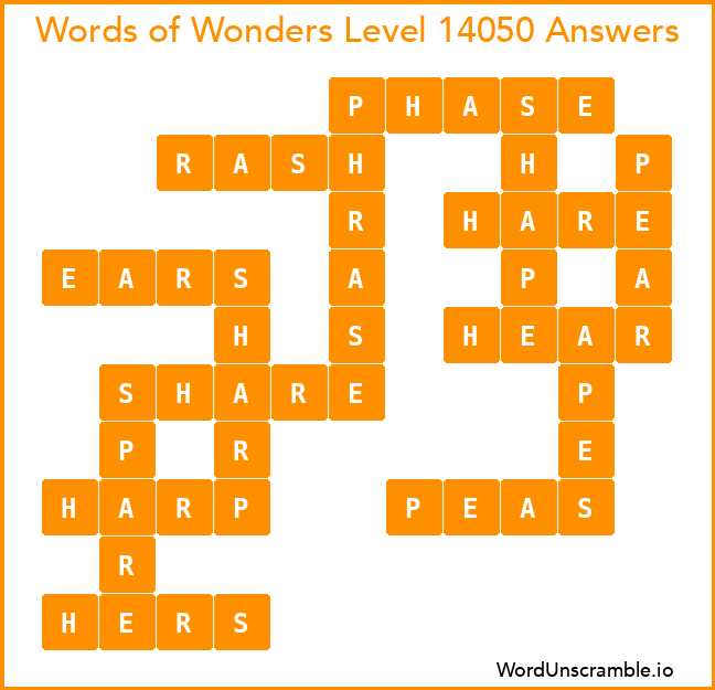 Words of Wonders Level 14050 Answers