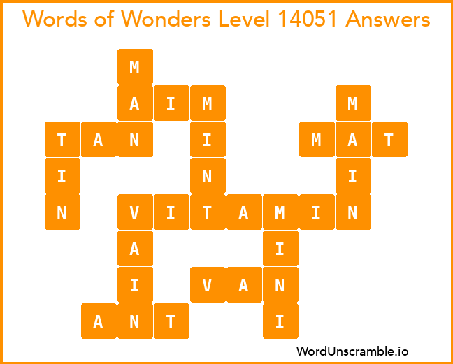 Words of Wonders Level 14051 Answers