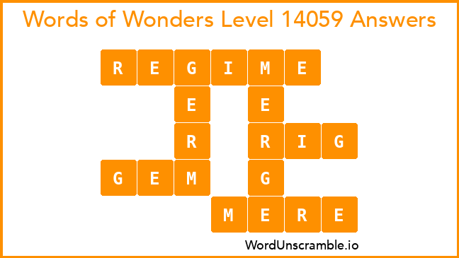 Words of Wonders Level 14059 Answers