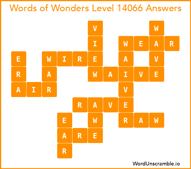 Words of Wonders Level 14066 Answers