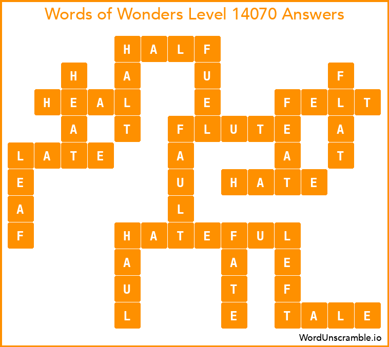Words of Wonders Level 14070 Answers