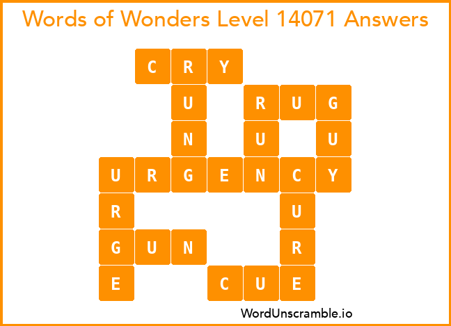 Words of Wonders Level 14071 Answers