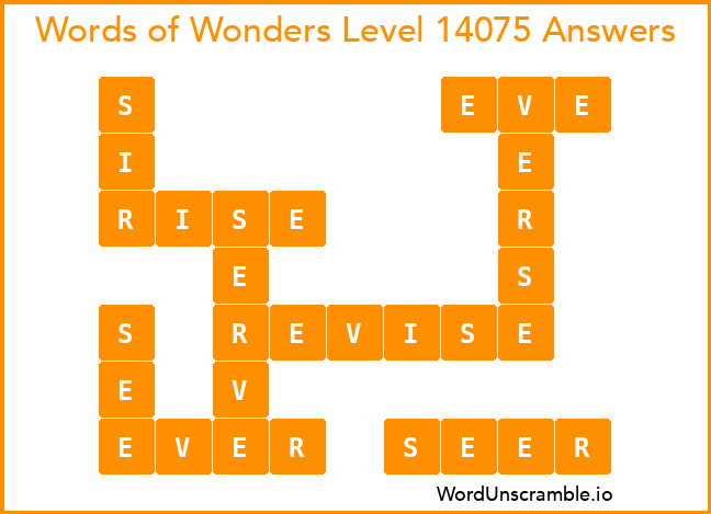 Words of Wonders Level 14075 Answers