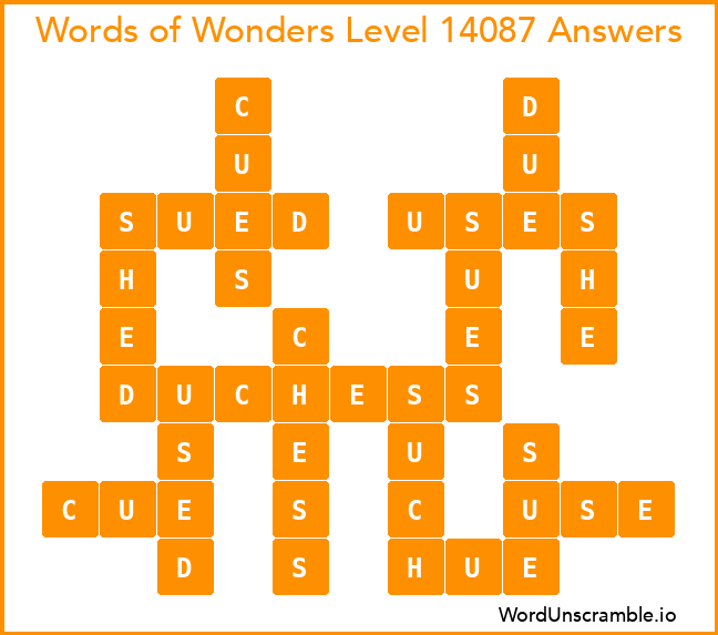 Words of Wonders Level 14087 Answers