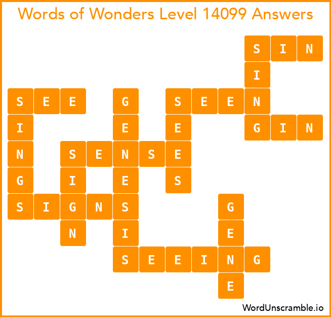 Words of Wonders Level 14099 Answers