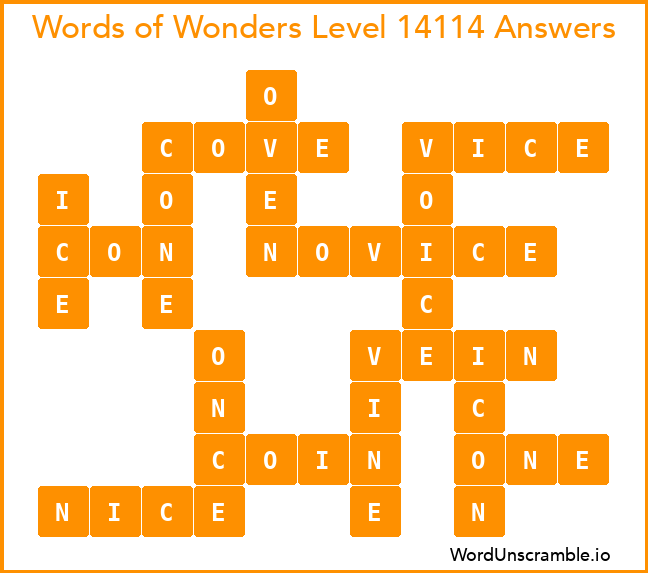 Words of Wonders Level 14114 Answers