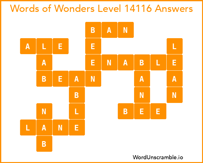 Words of Wonders Level 14116 Answers