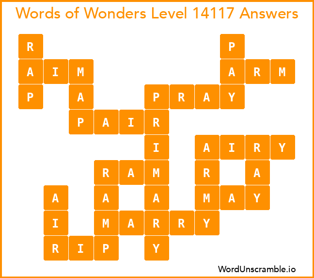 Words of Wonders Level 14117 Answers