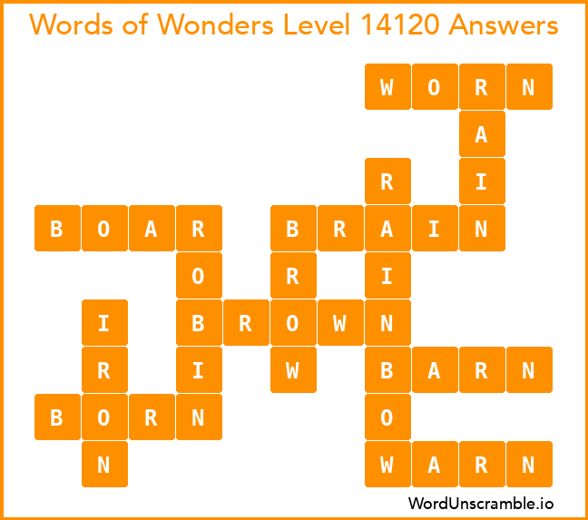 Words of Wonders Level 14120 Answers