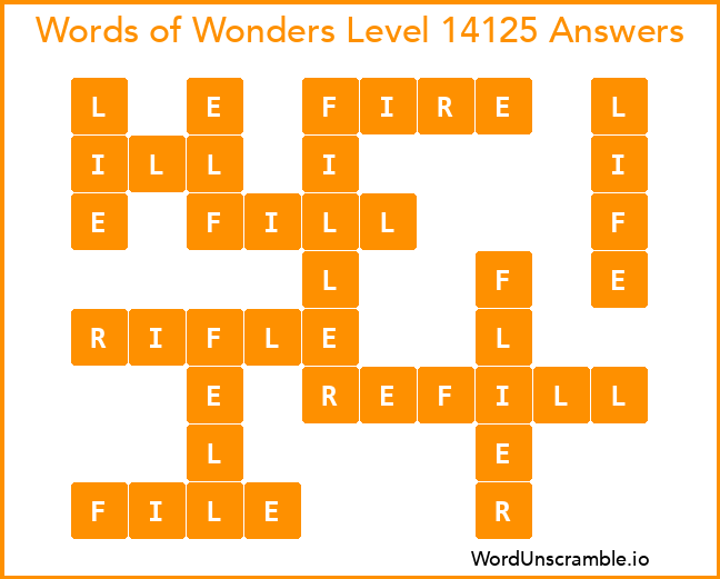 Words of Wonders Level 14125 Answers