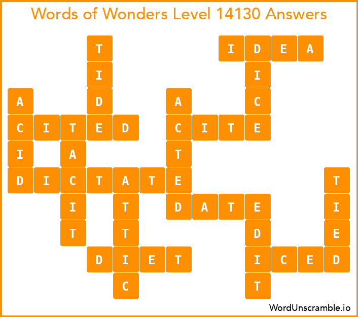 Words of Wonders Level 14130 Answers