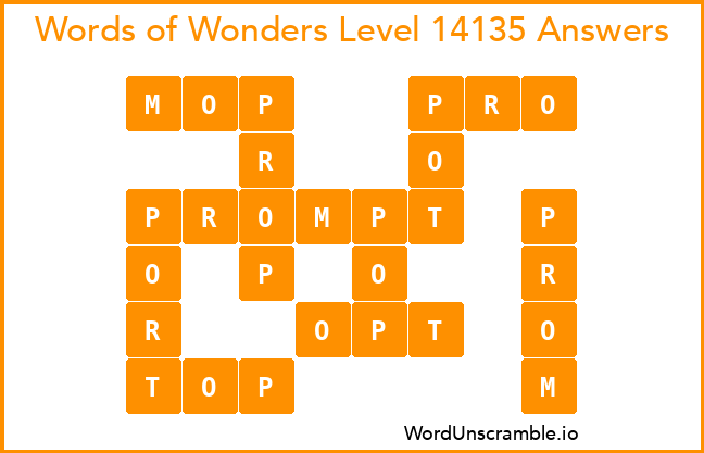 Words of Wonders Level 14135 Answers