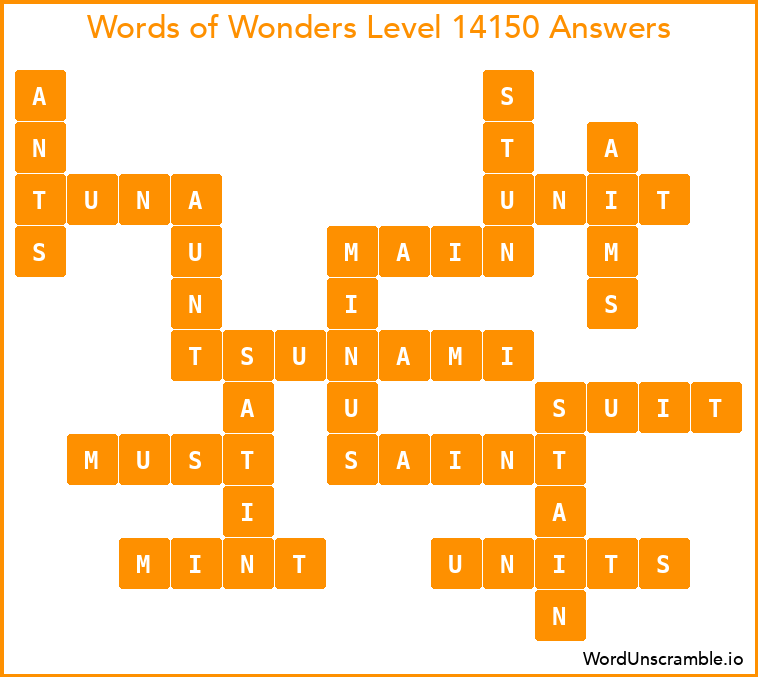 Words of Wonders Level 14150 Answers