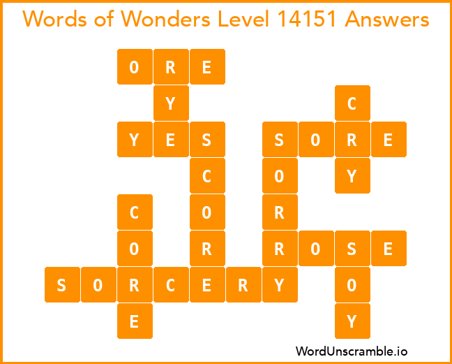 Words of Wonders Level 14151 Answers