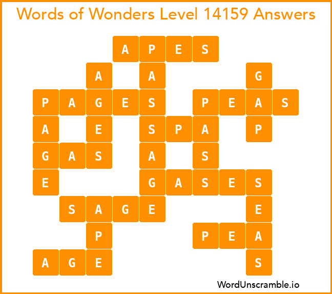 Words of Wonders Level 14159 Answers
