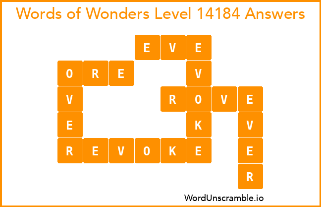 Words of Wonders Level 14184 Answers