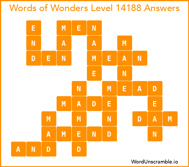 Words of Wonders Level 14188 Answers