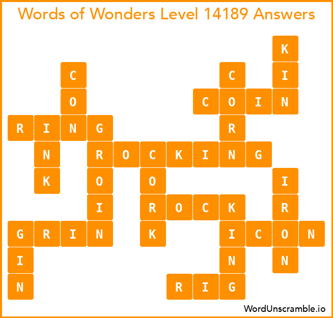 Words of Wonders Level 14189 Answers