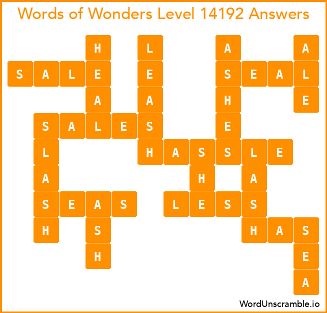 Words of Wonders Level 14192 Answers