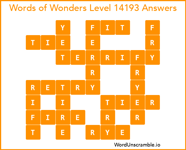 Words of Wonders Level 14193 Answers