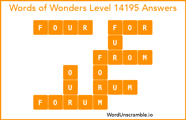 Words of Wonders Level 14195 Answers