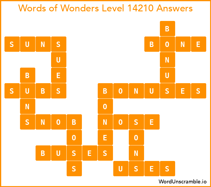 Words of Wonders Level 14210 Answers
