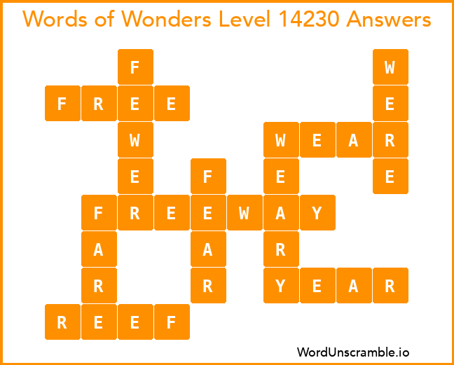 Words of Wonders Level 14230 Answers