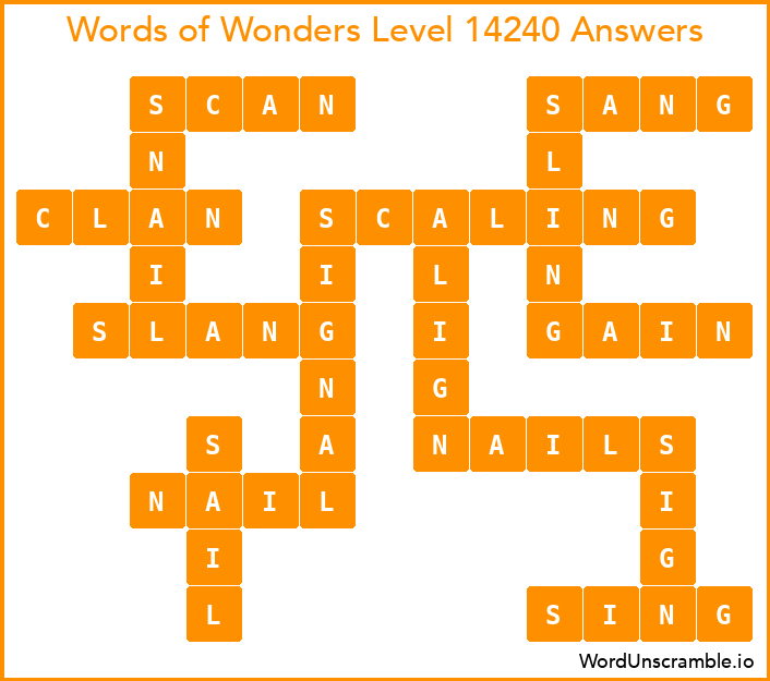 Words of Wonders Level 14240 Answers