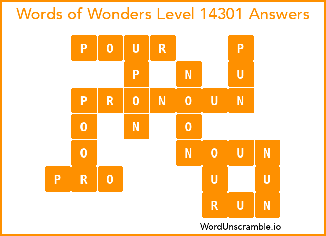 Words of Wonders Level 14301 Answers