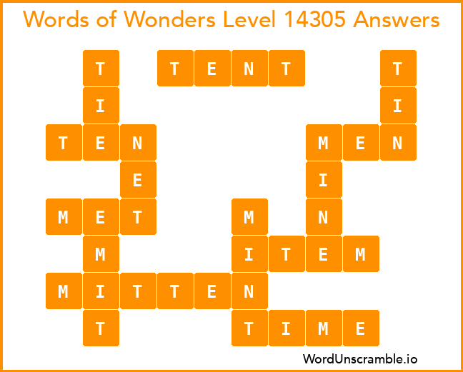 Words of Wonders Level 14305 Answers