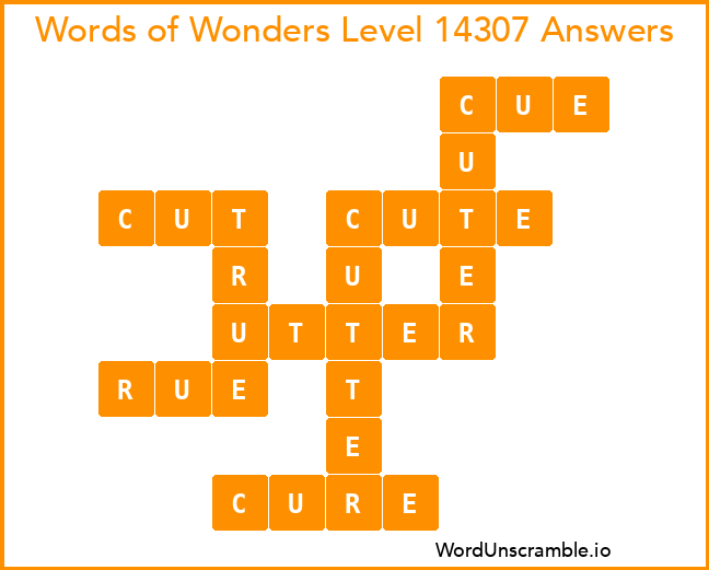 Words of Wonders Level 14307 Answers