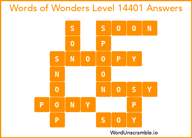 Words of Wonders Level 14401 Answers