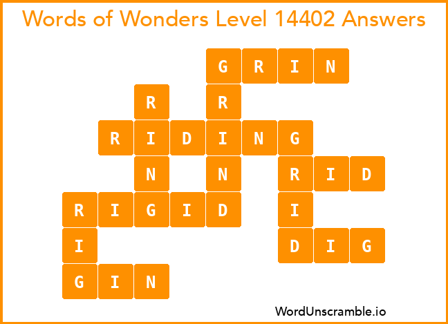 Words of Wonders Level 14402 Answers