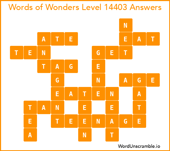 Words of Wonders Level 14403 Answers