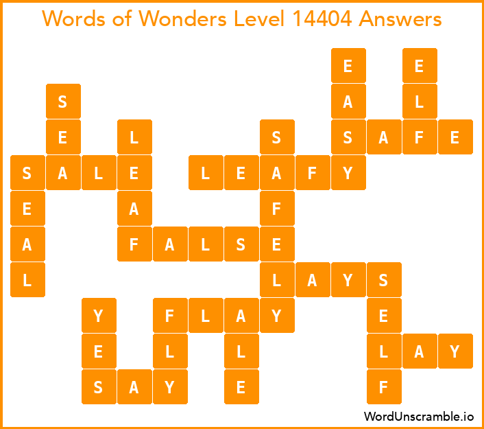Words of Wonders Level 14404 Answers