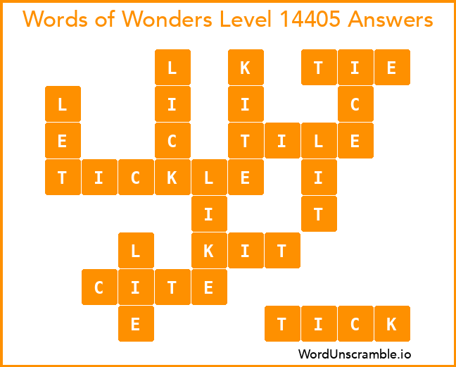 Words of Wonders Level 14405 Answers